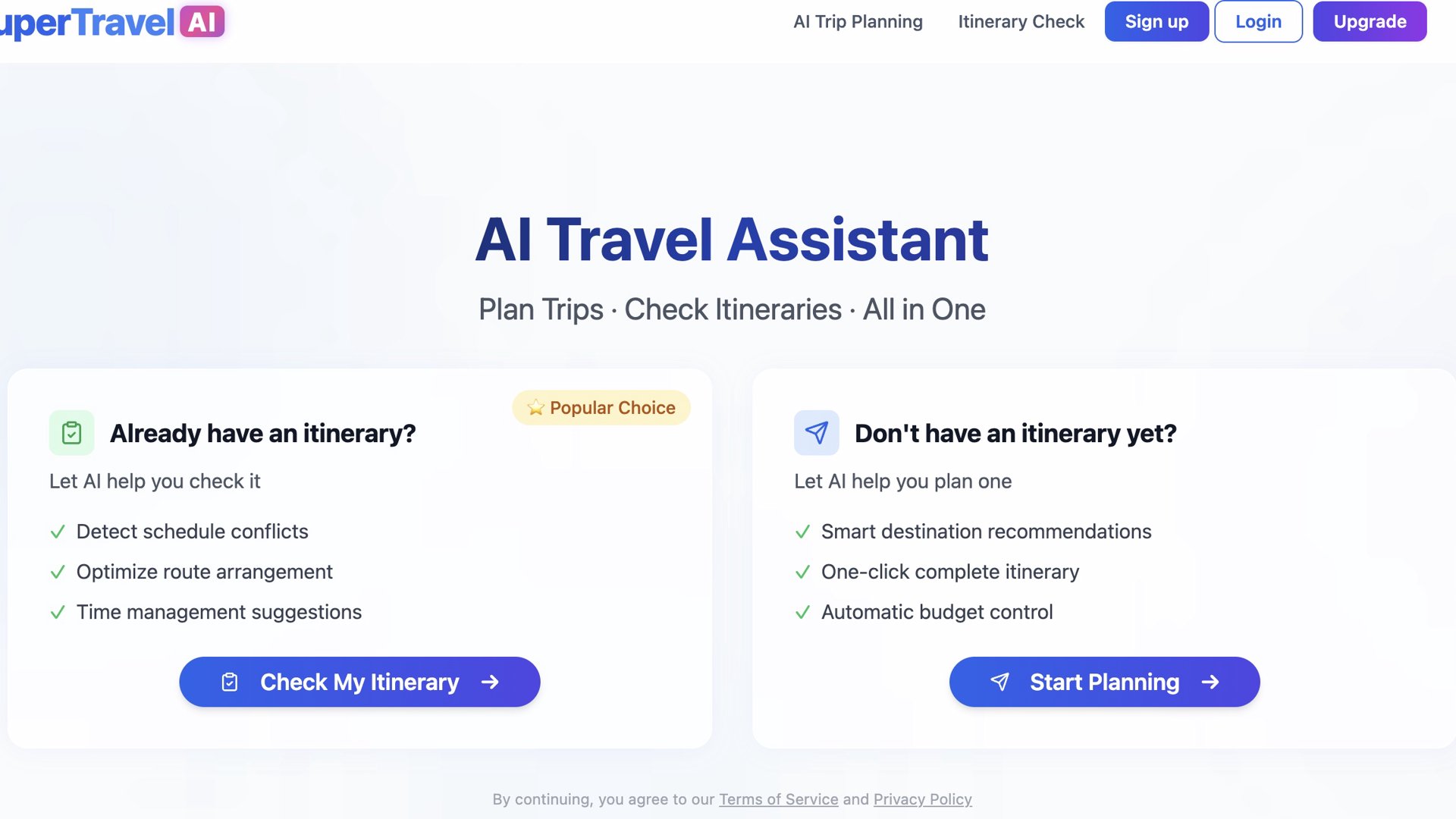 Super Travel AI screenshot