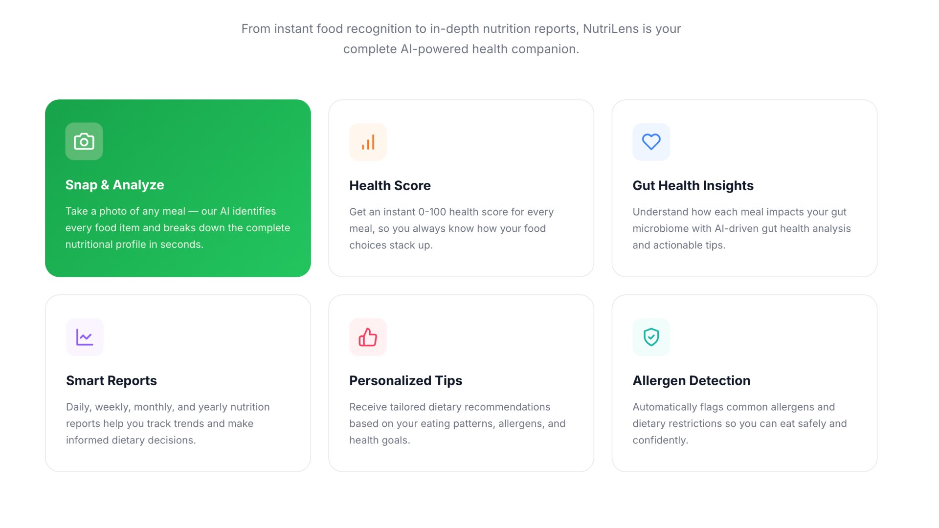 NutriLens screenshot