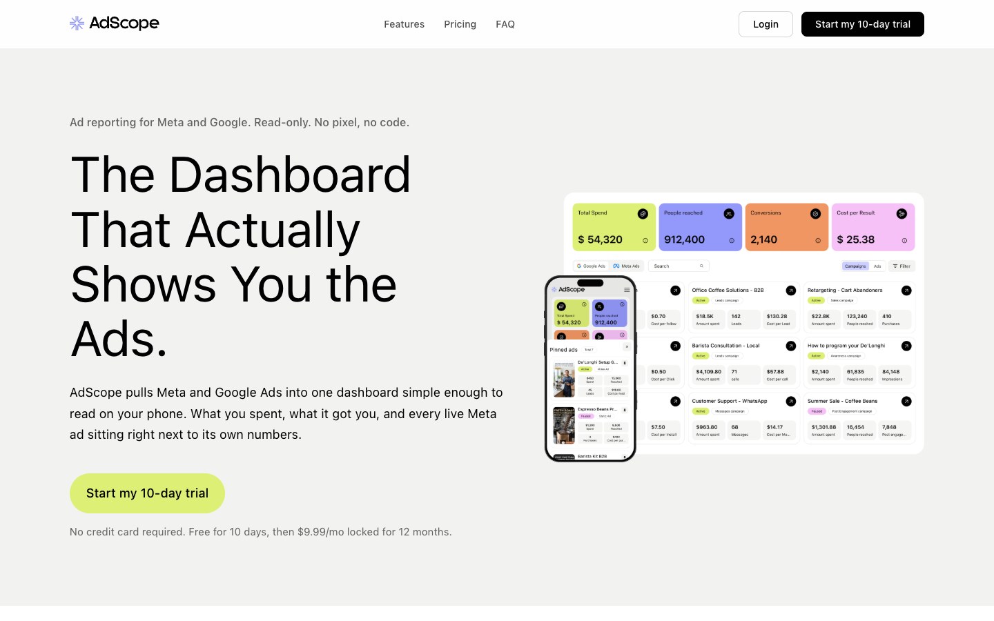 AdScope screenshot