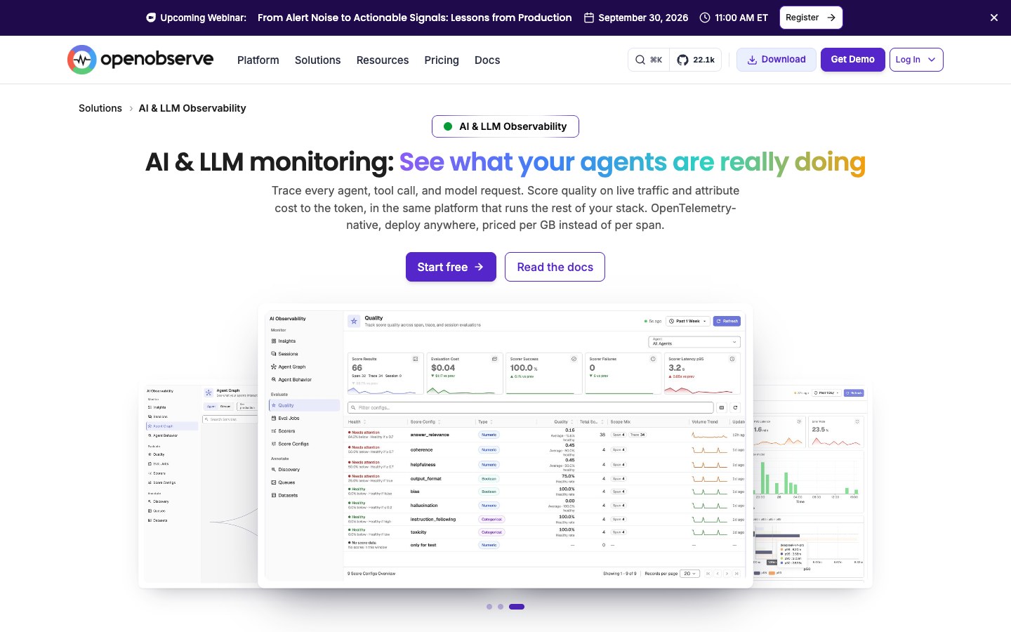 AI Observability by OpenObserve screenshot
