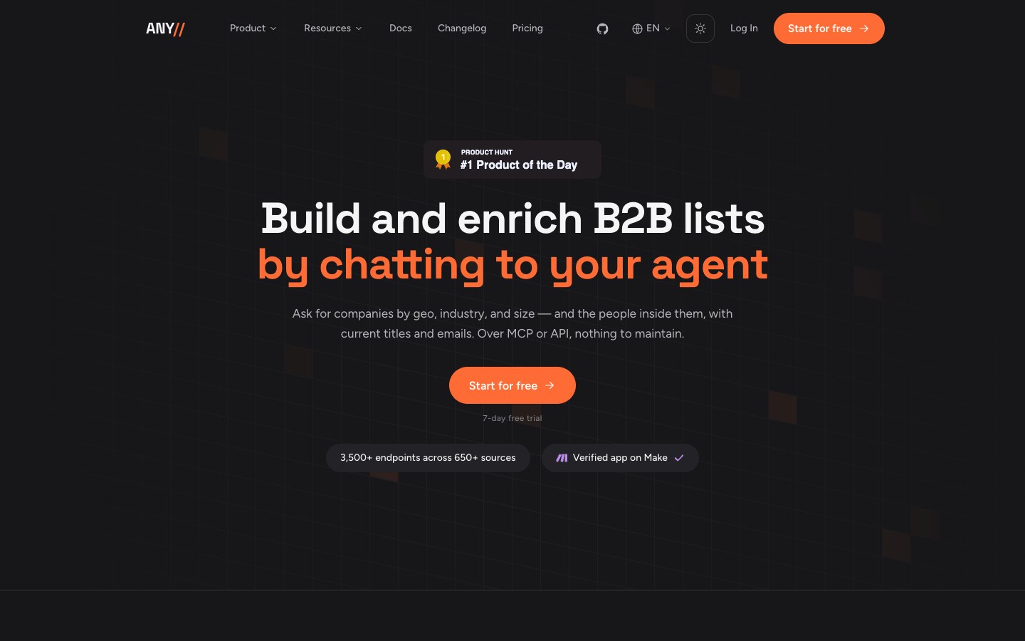 Anysite.io screenshot