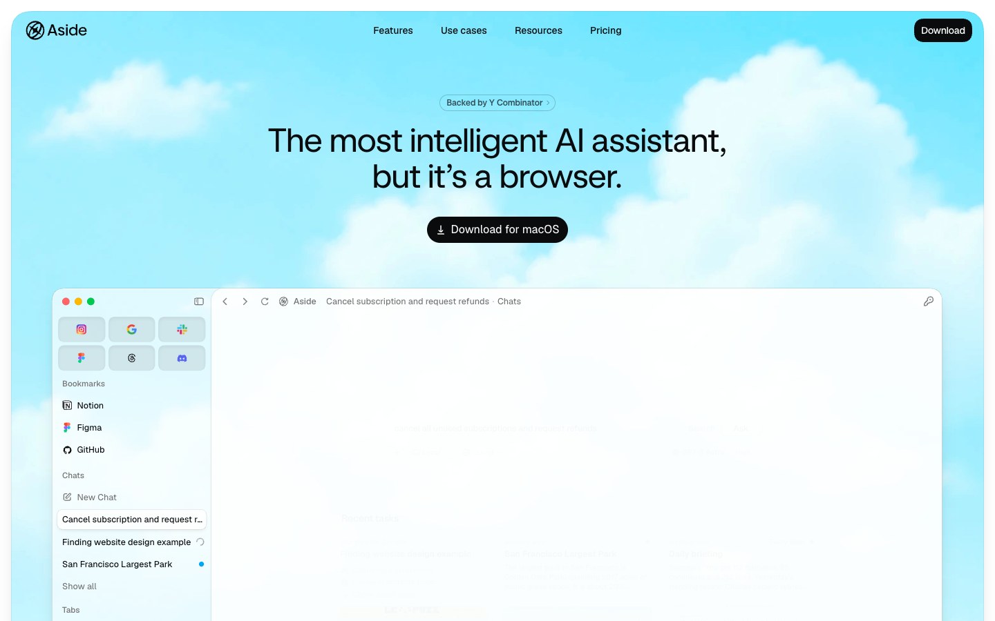 Aside screenshot