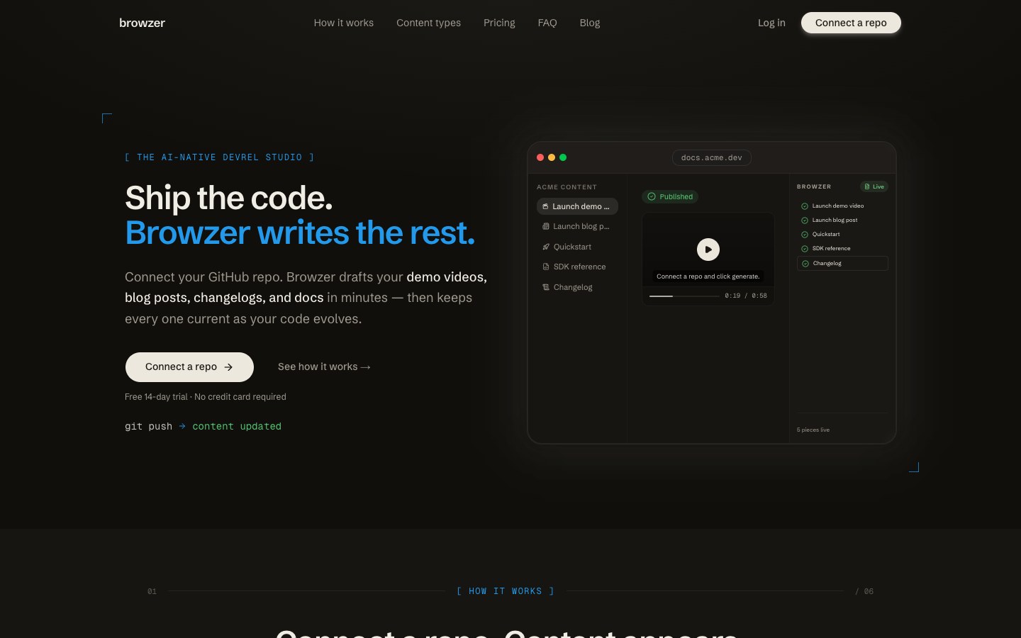 Browzer screenshot