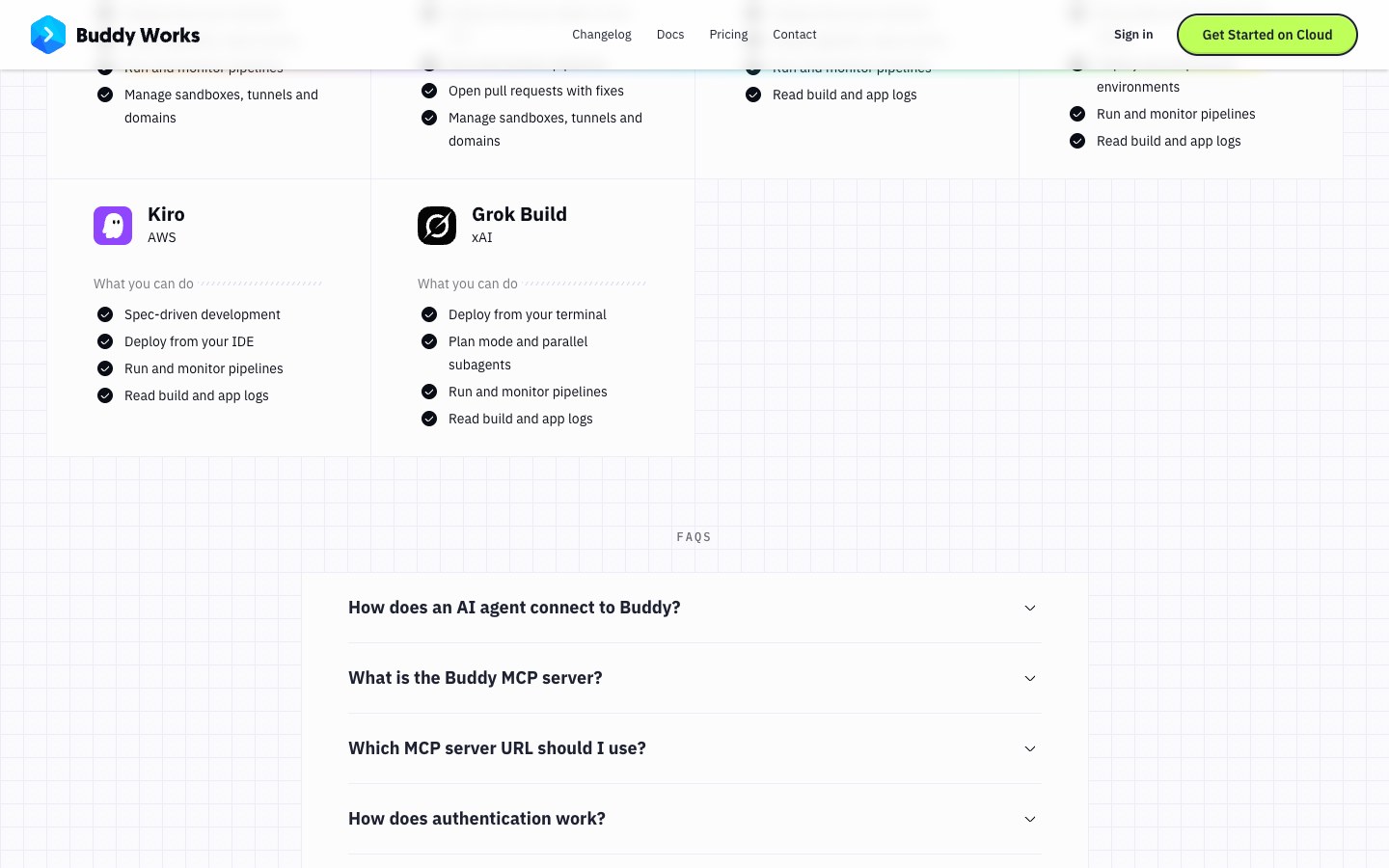 Buddy AI Access (MCP) screenshot