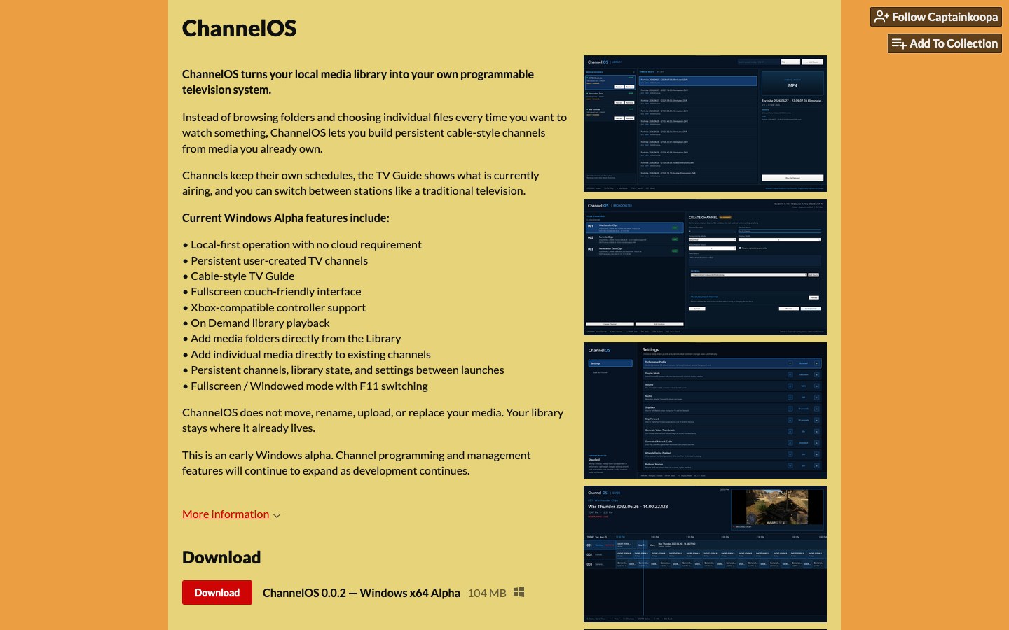 ChannelOS screenshot