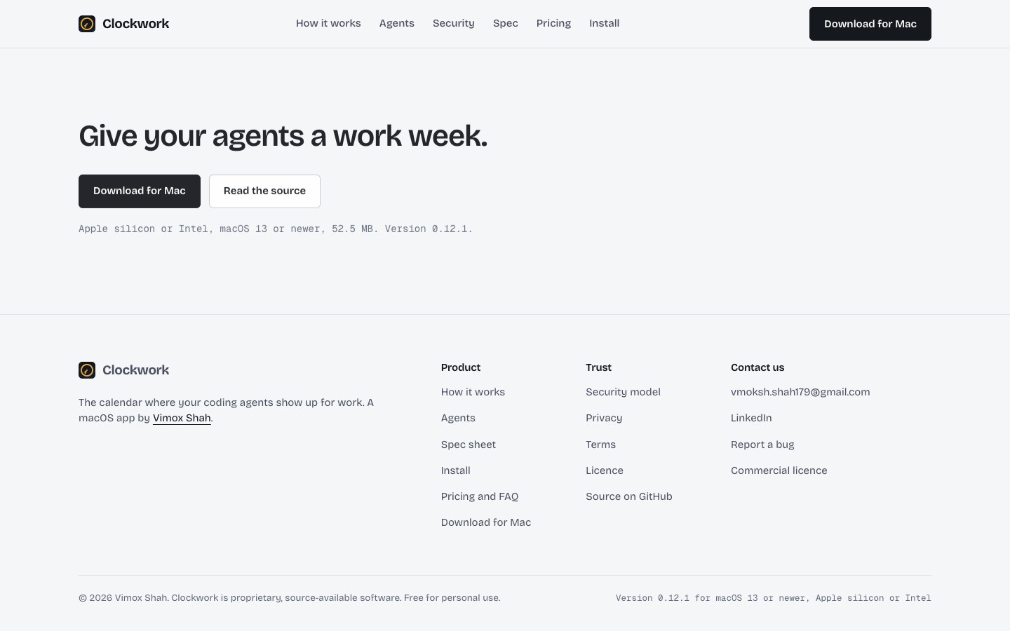 Clockwork screenshot