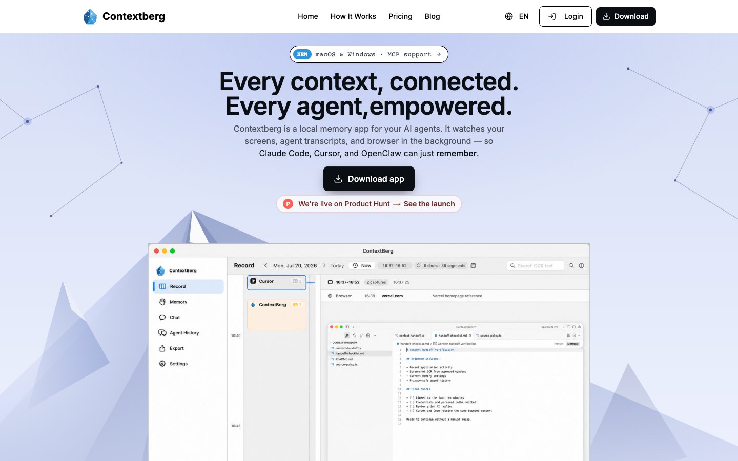 Contextberg screenshot