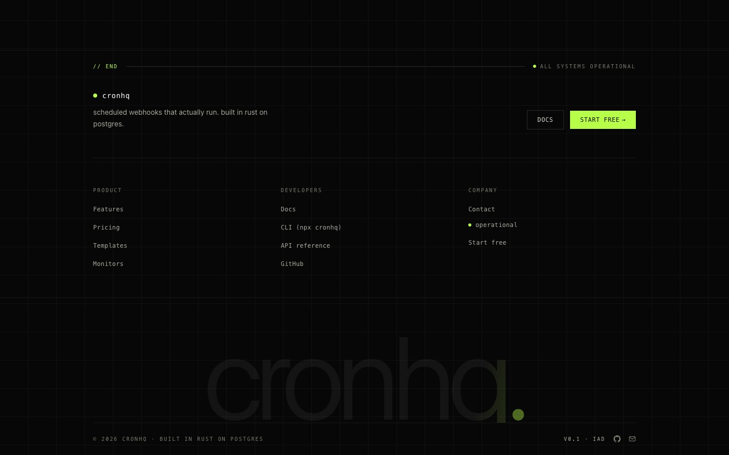 Cronhq screenshot