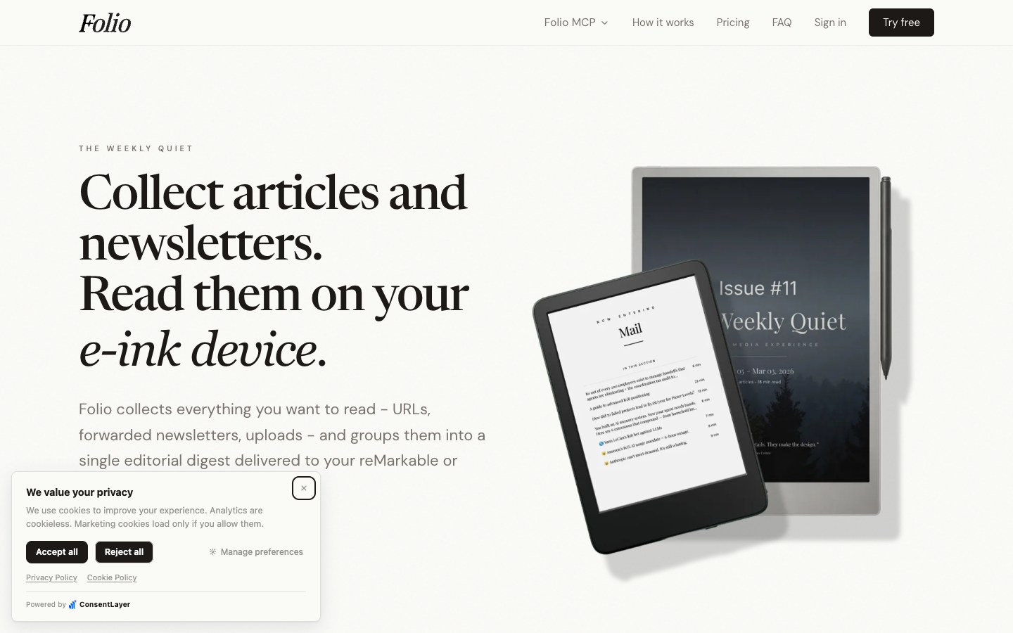 Folio screenshot