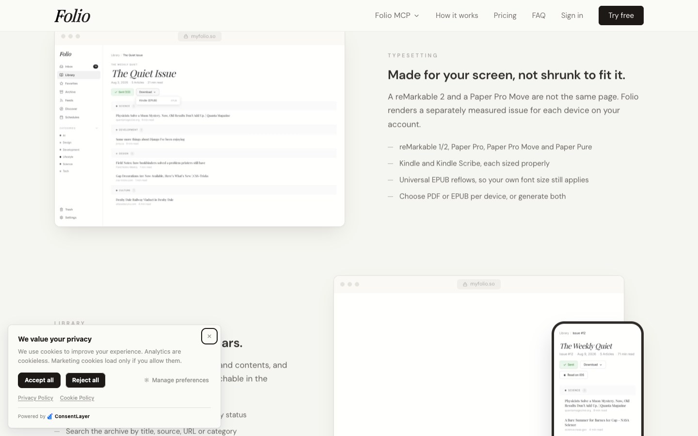 Folio screenshot