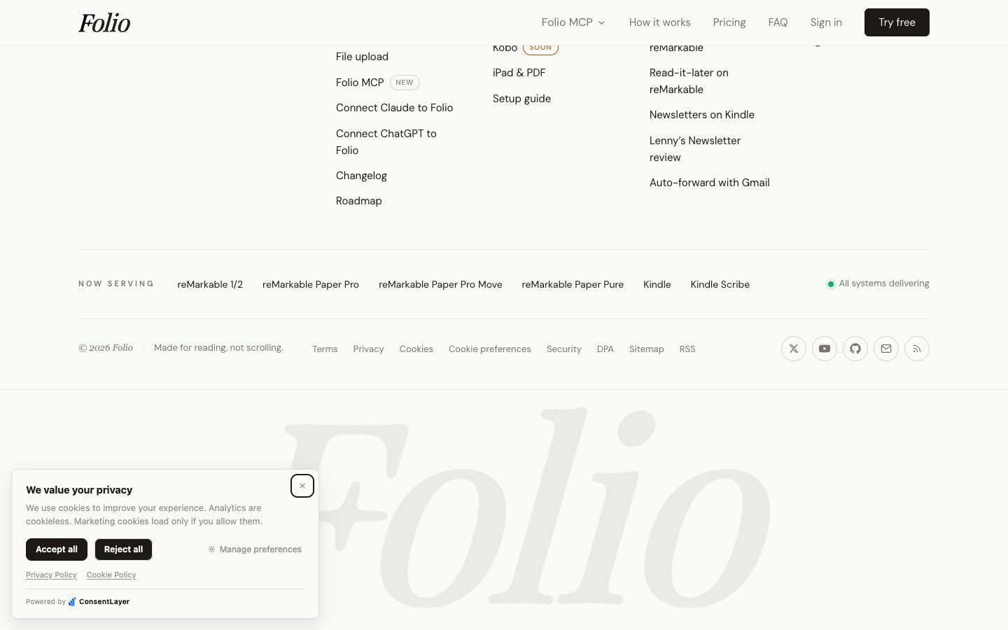 Folio screenshot