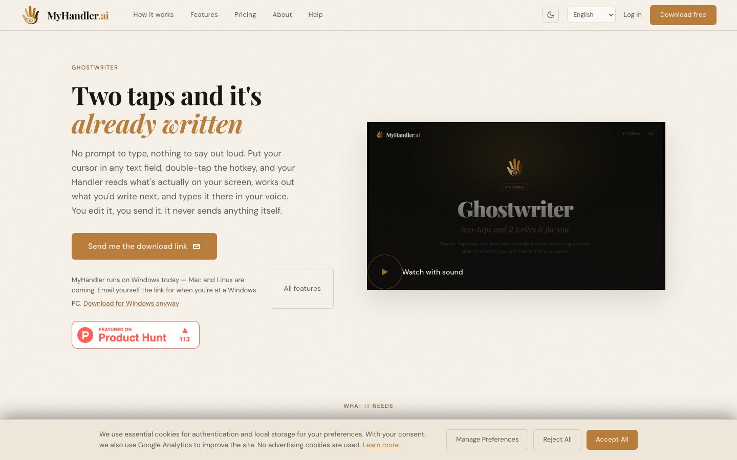 GhostWriter by MyHandler screenshot