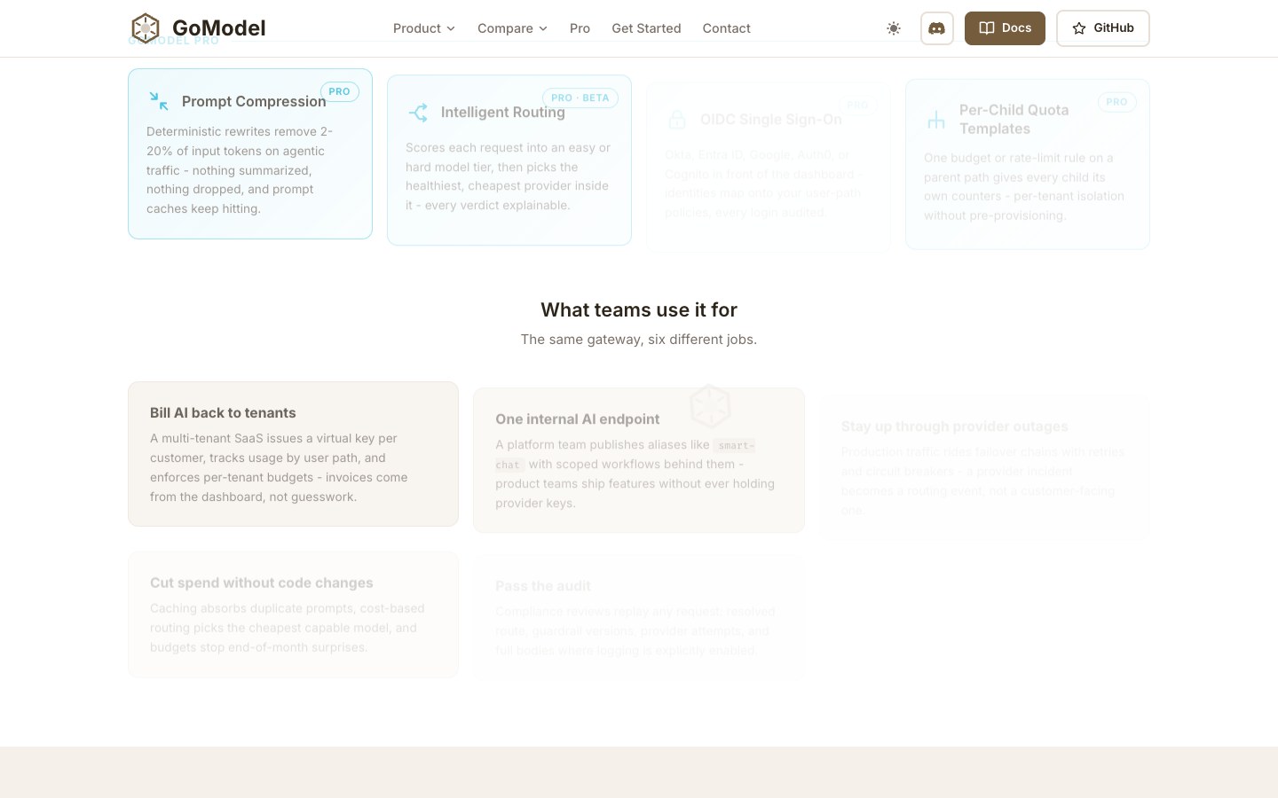 GoModel screenshot