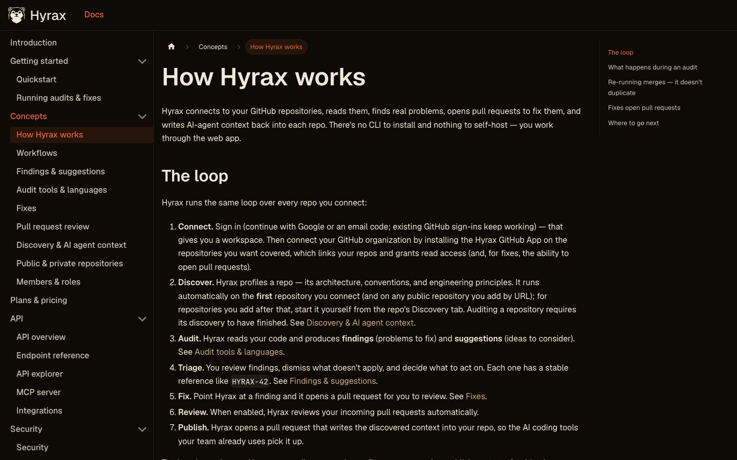 Hyrax AI screenshot