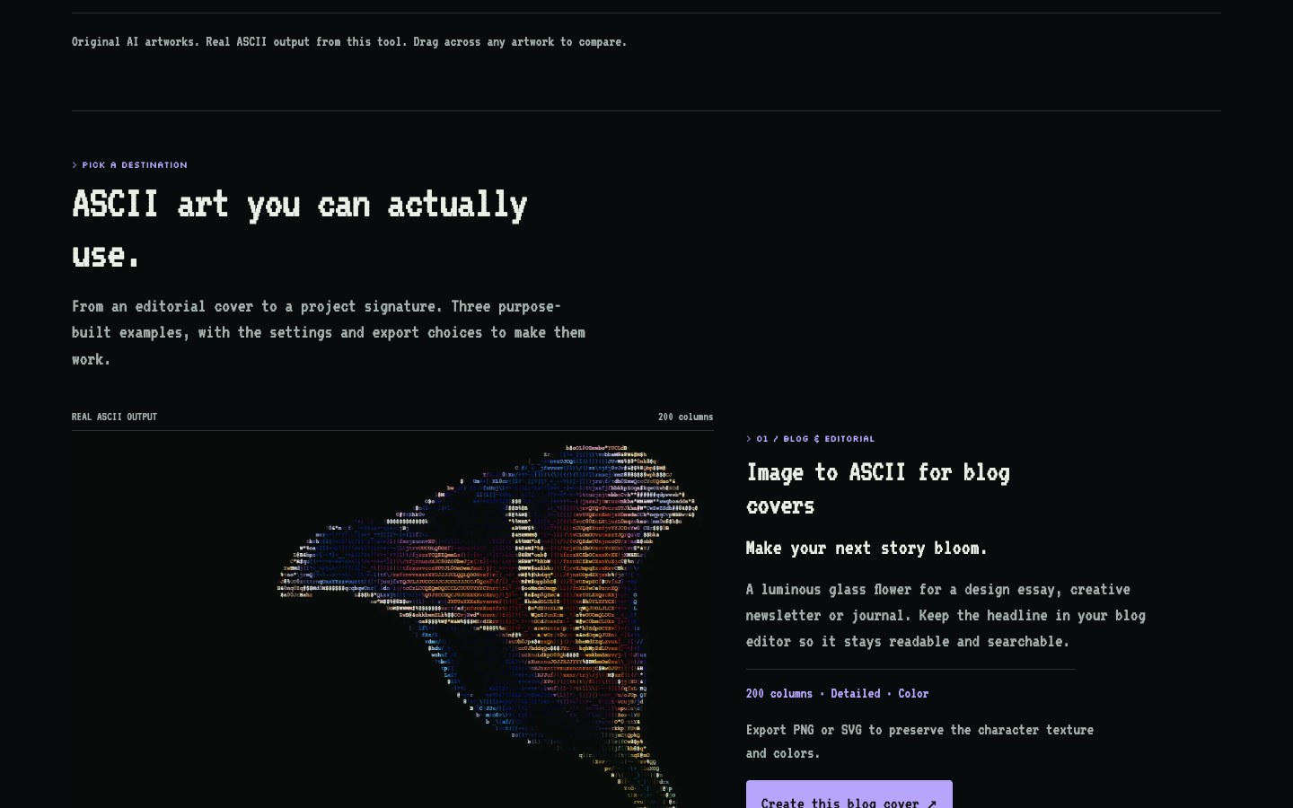 Image to ASCII screenshot
