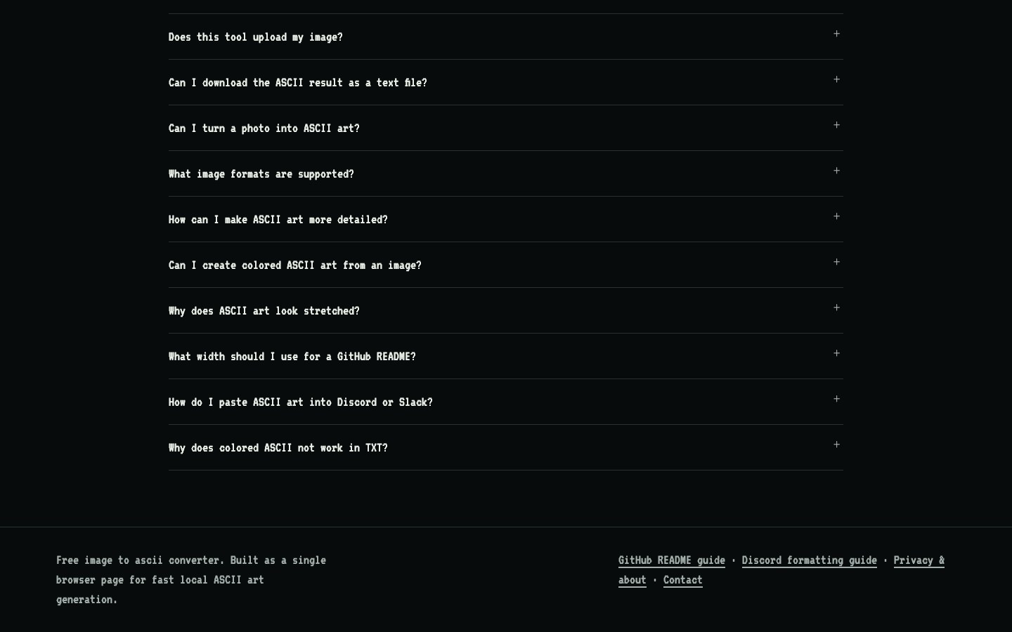 Image to ASCII screenshot