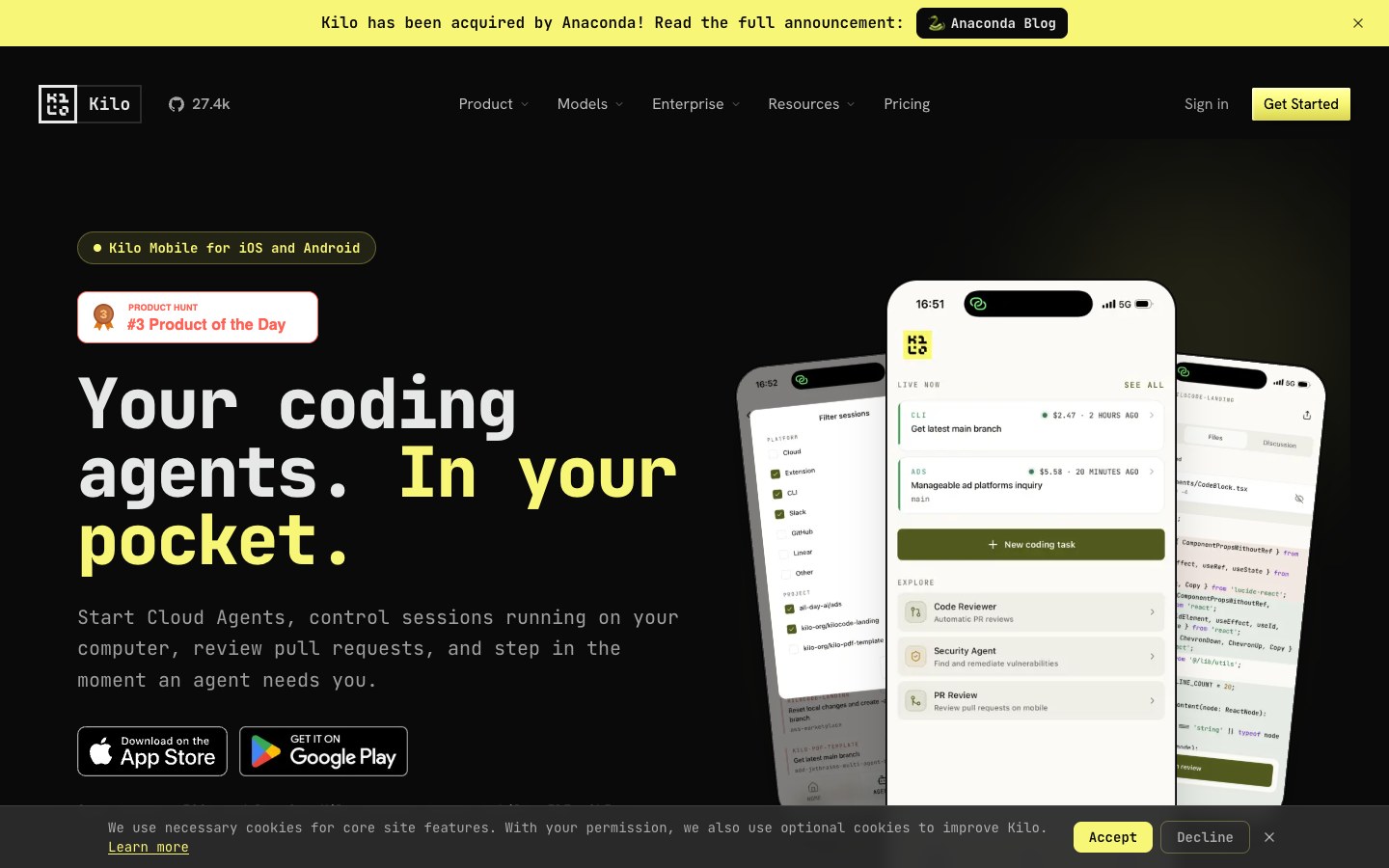 Kilo Code for iOS and Android screenshot