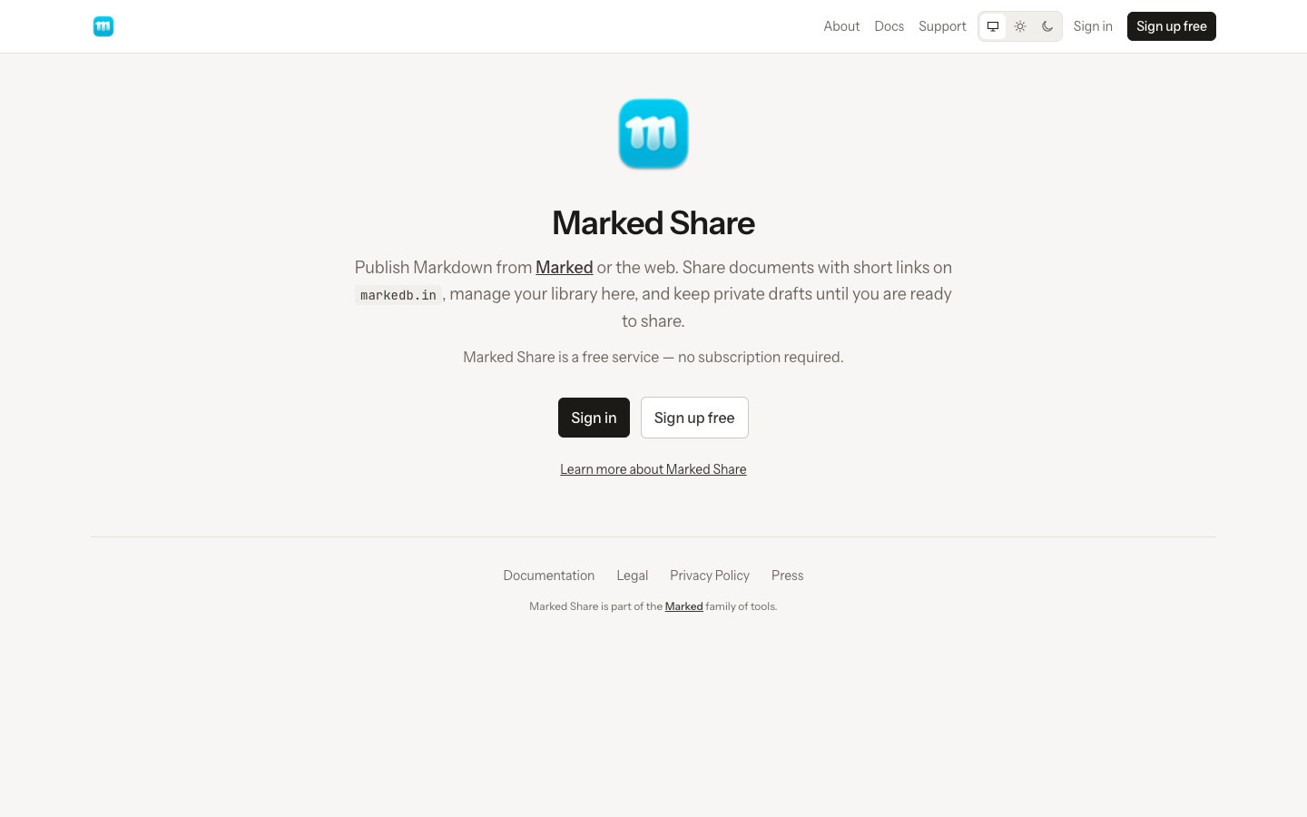 Marked Share screenshot