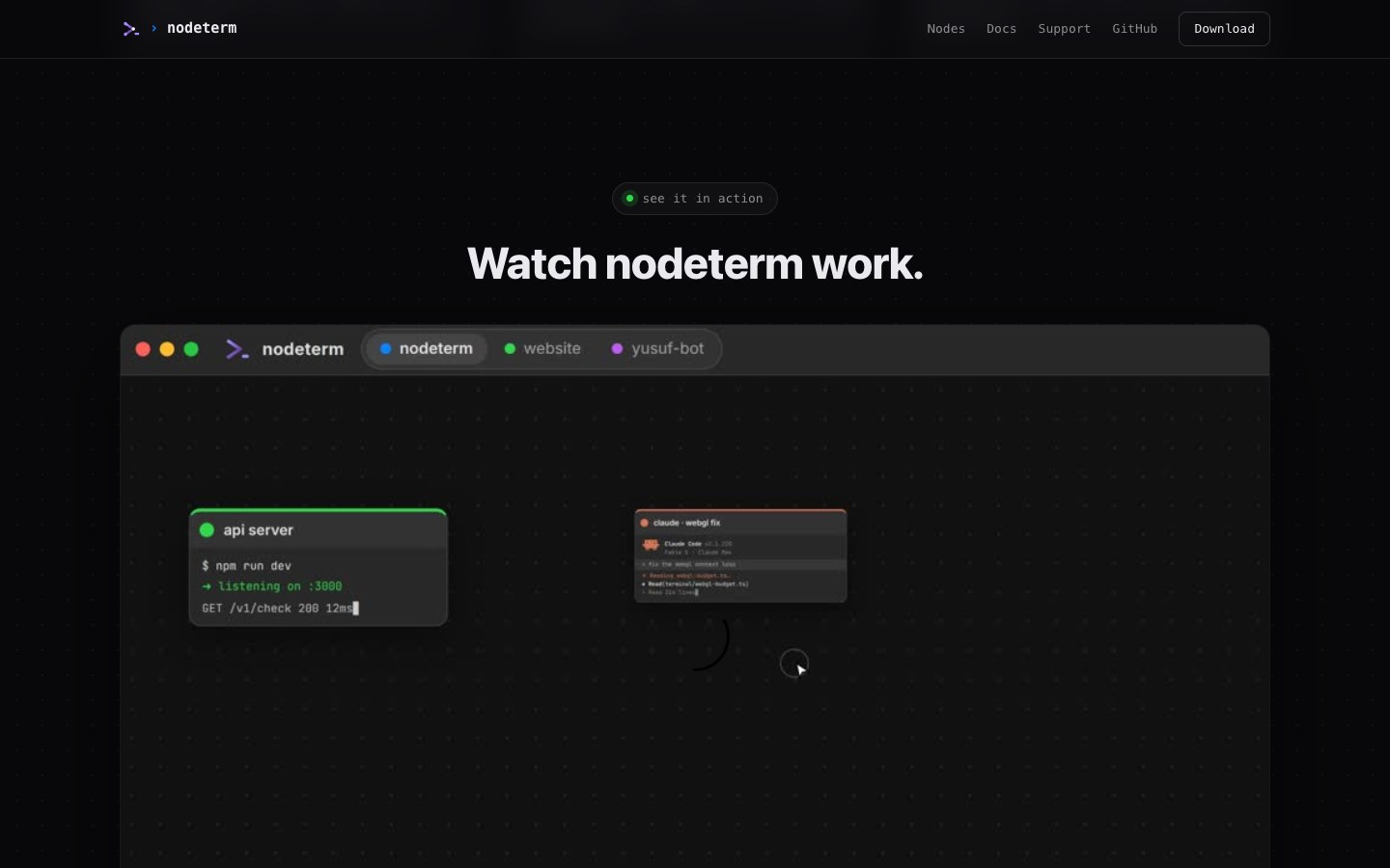 Nodeterm screenshot