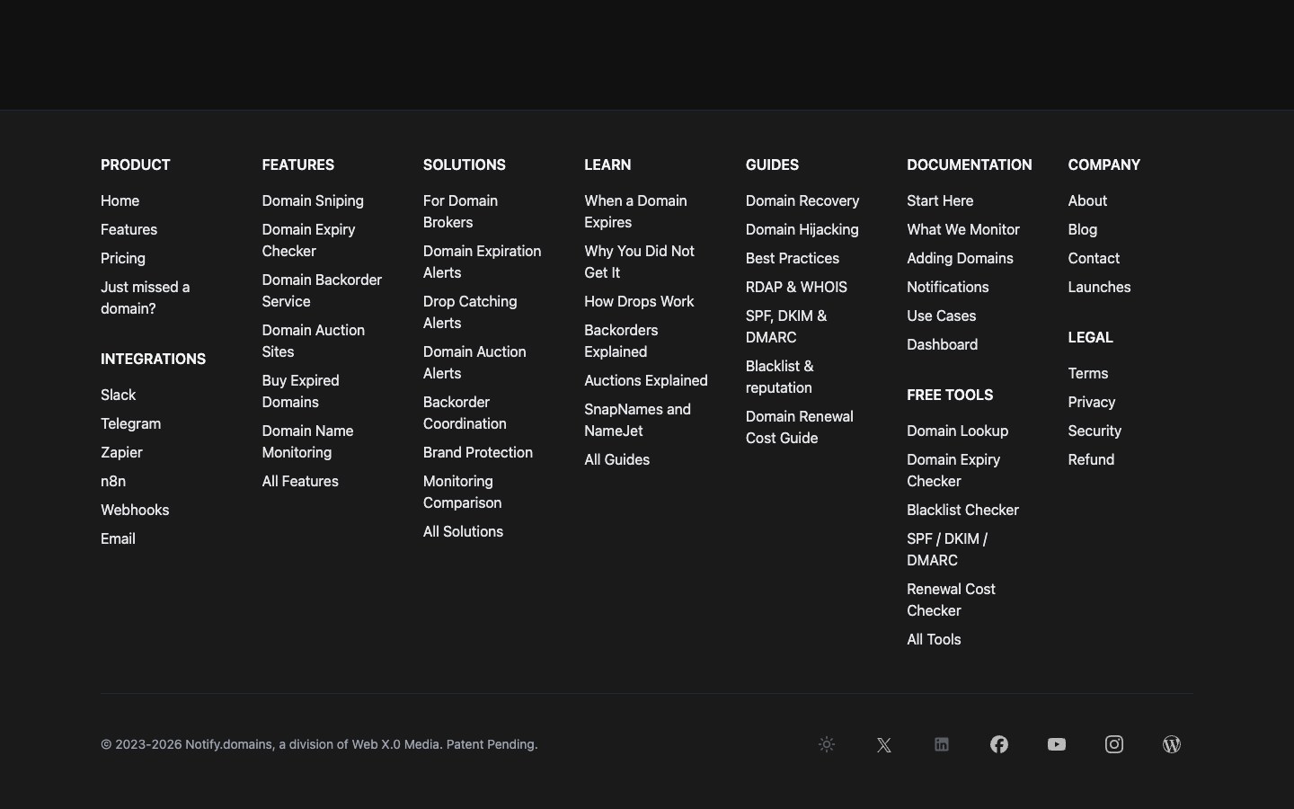 Notify.domains screenshot