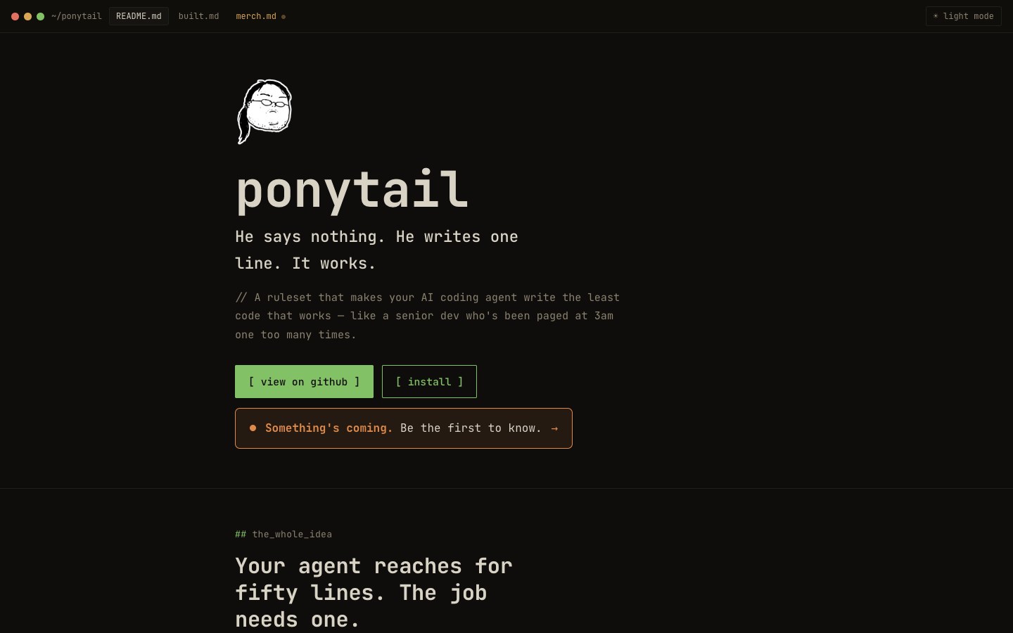 Ponytail screenshot