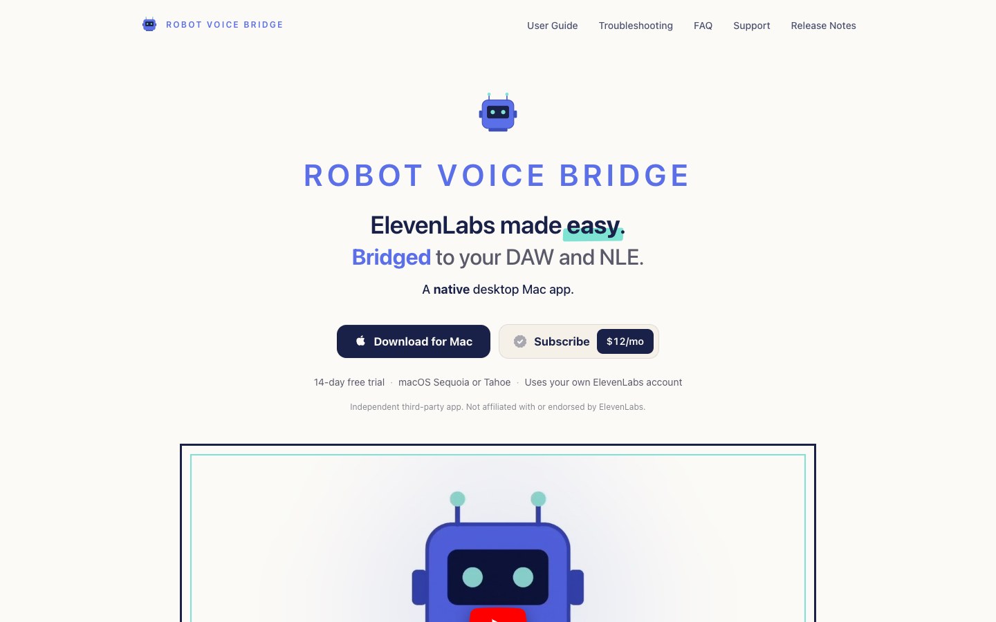 Robot Voice Bridge screenshot