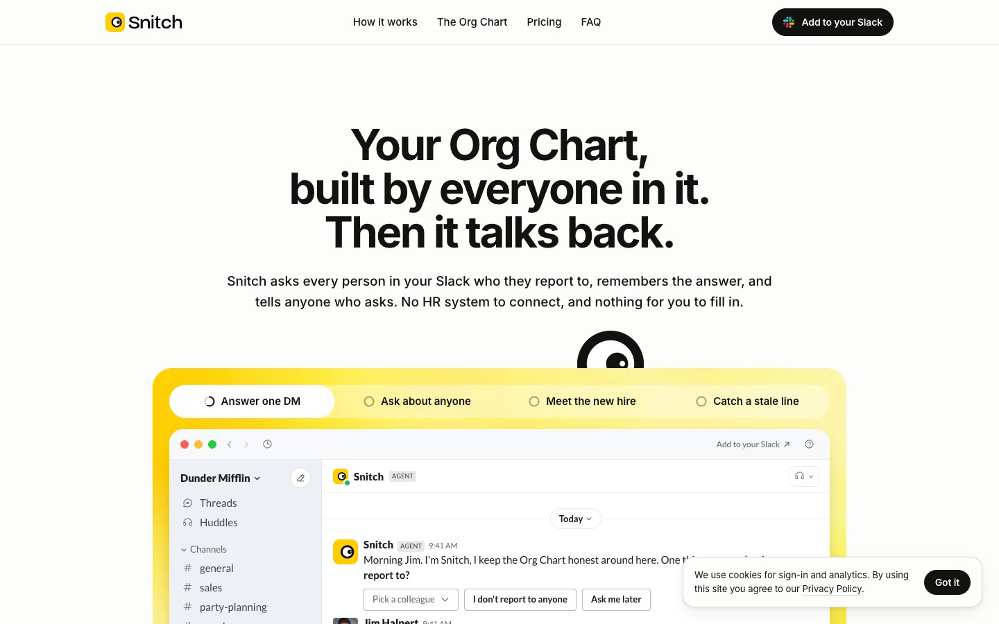 Snitch screenshot