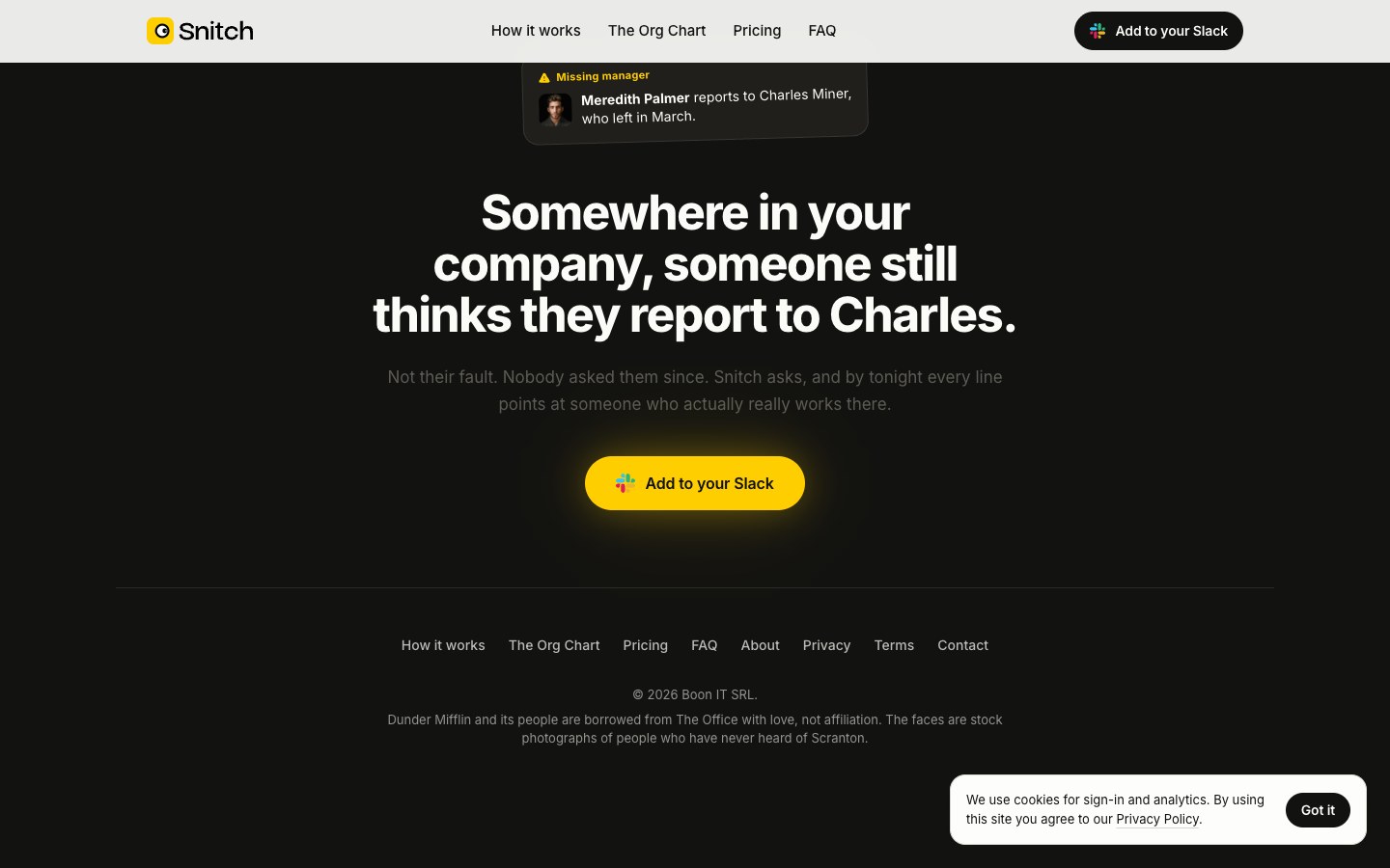Snitch screenshot