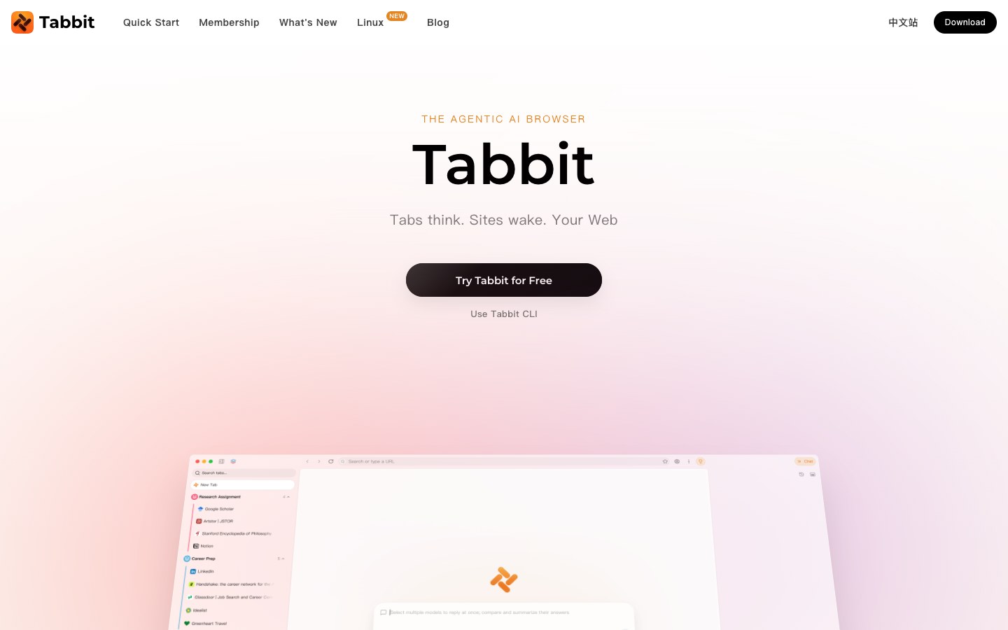 Tabbit AI screenshot