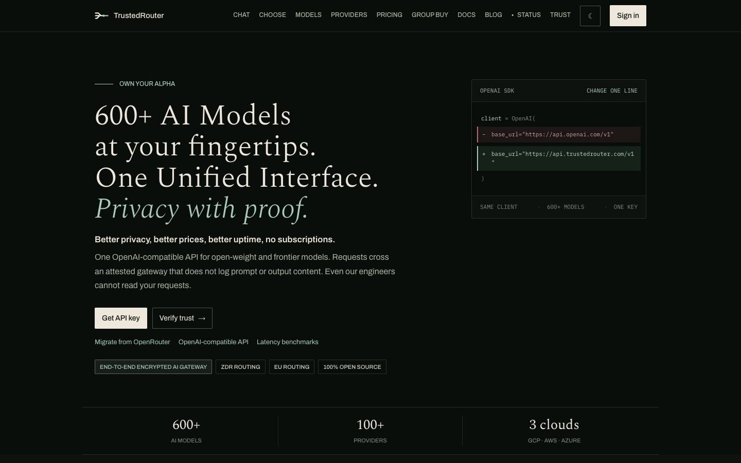 TrustedRouter screenshot