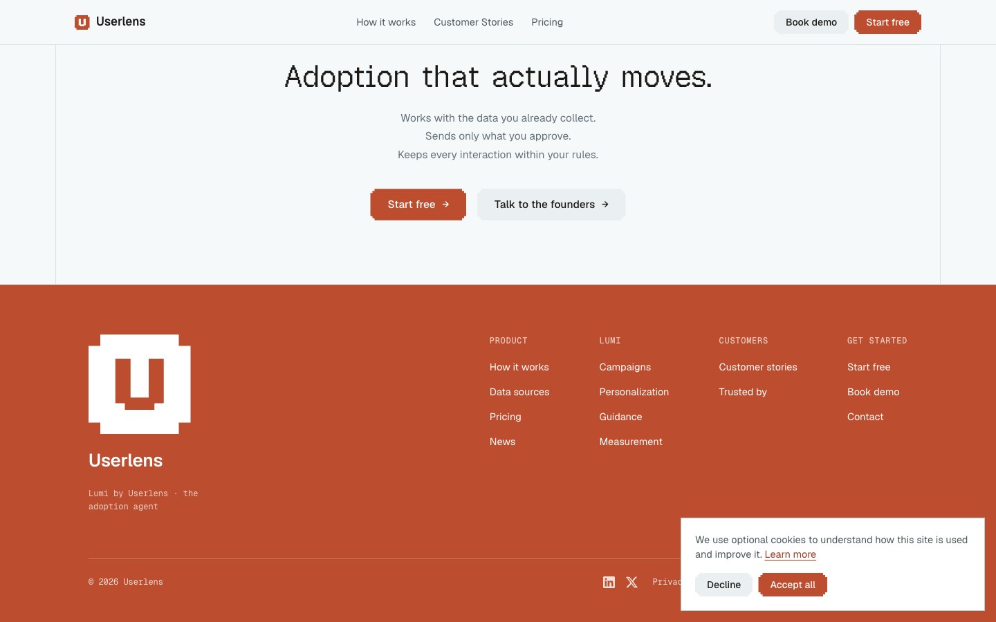 Userlens screenshot