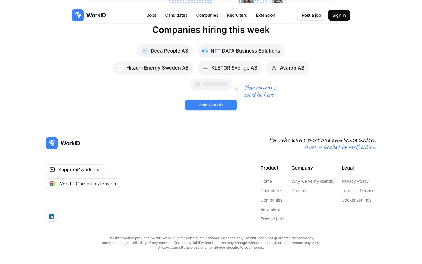 WorkID.ai screenshot